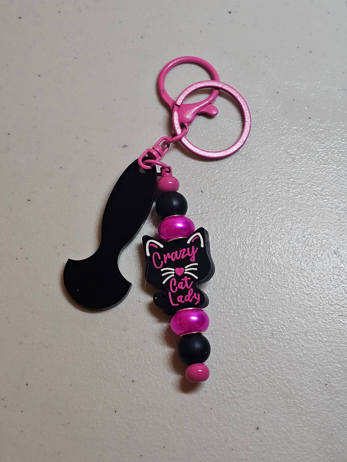 Crazy Cat Lady Trolley Token Key Chain