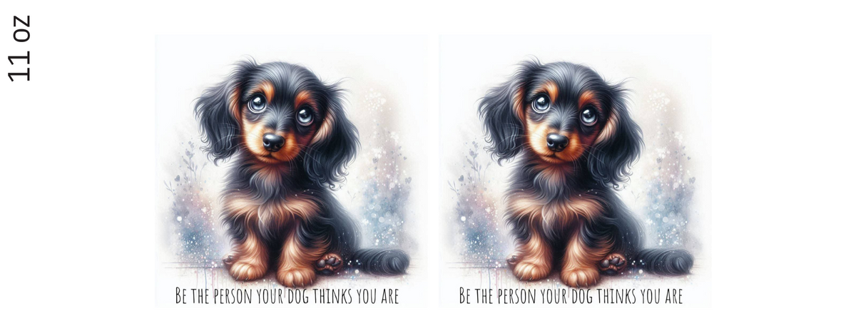 11oz Mug - Be the person - Longhair Dachshund