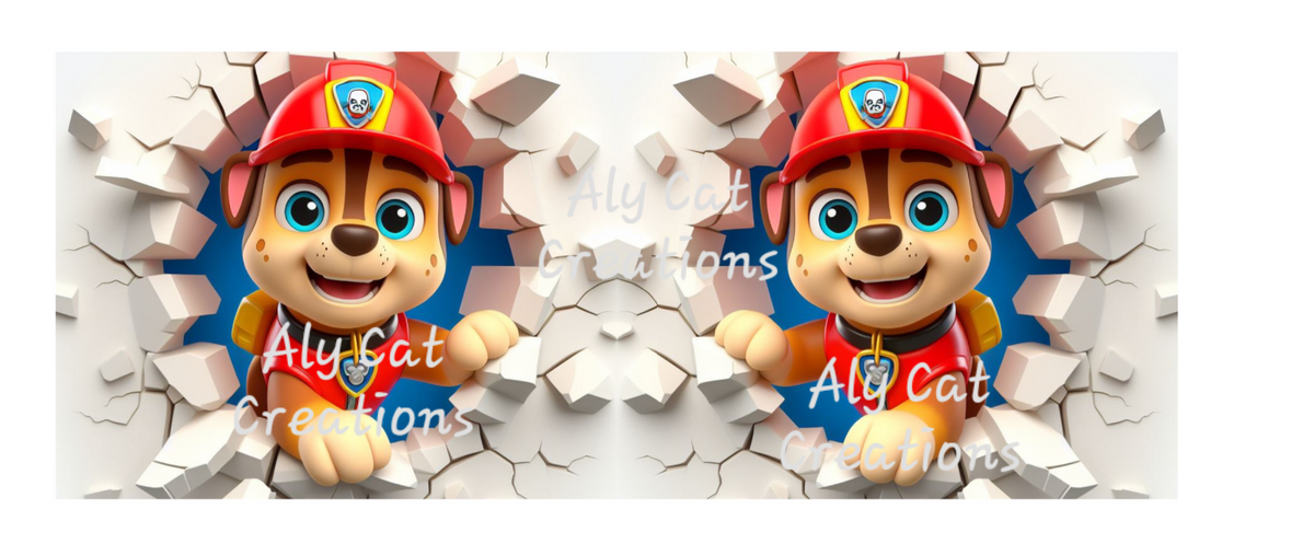 11oz Mug - 3D Paw 'Marshall' Patrol