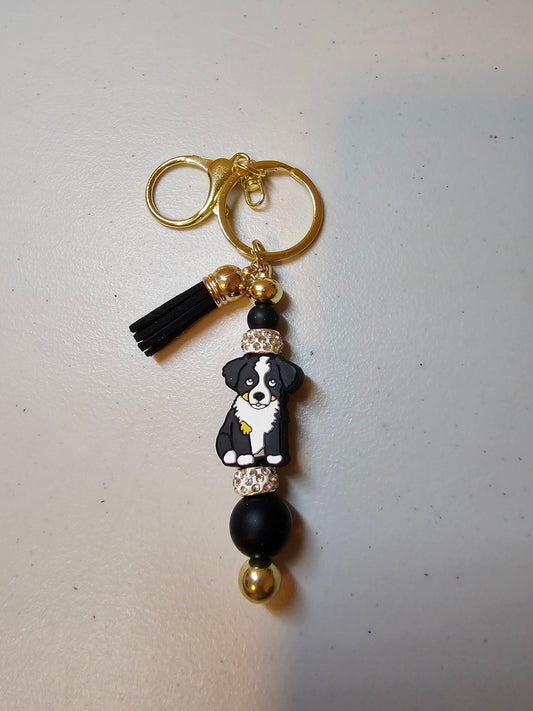 Border Collie Key Chain