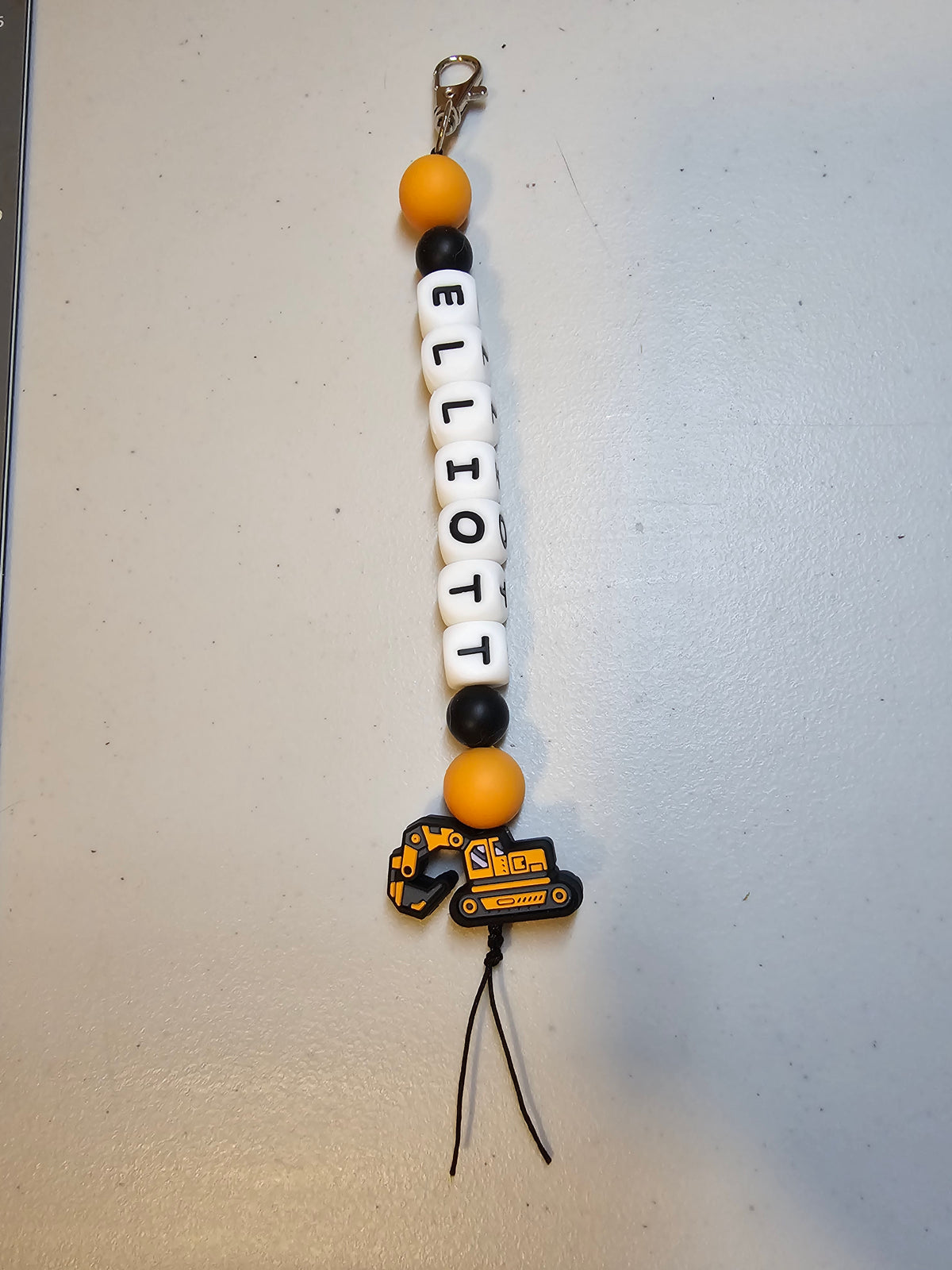 Personalised 'Elliott' Tractor key chain