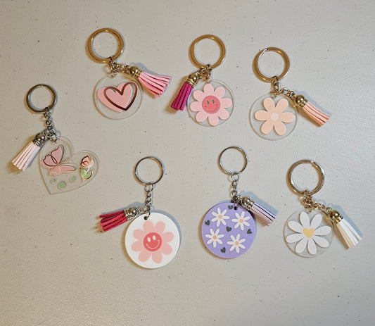 Floral key chains