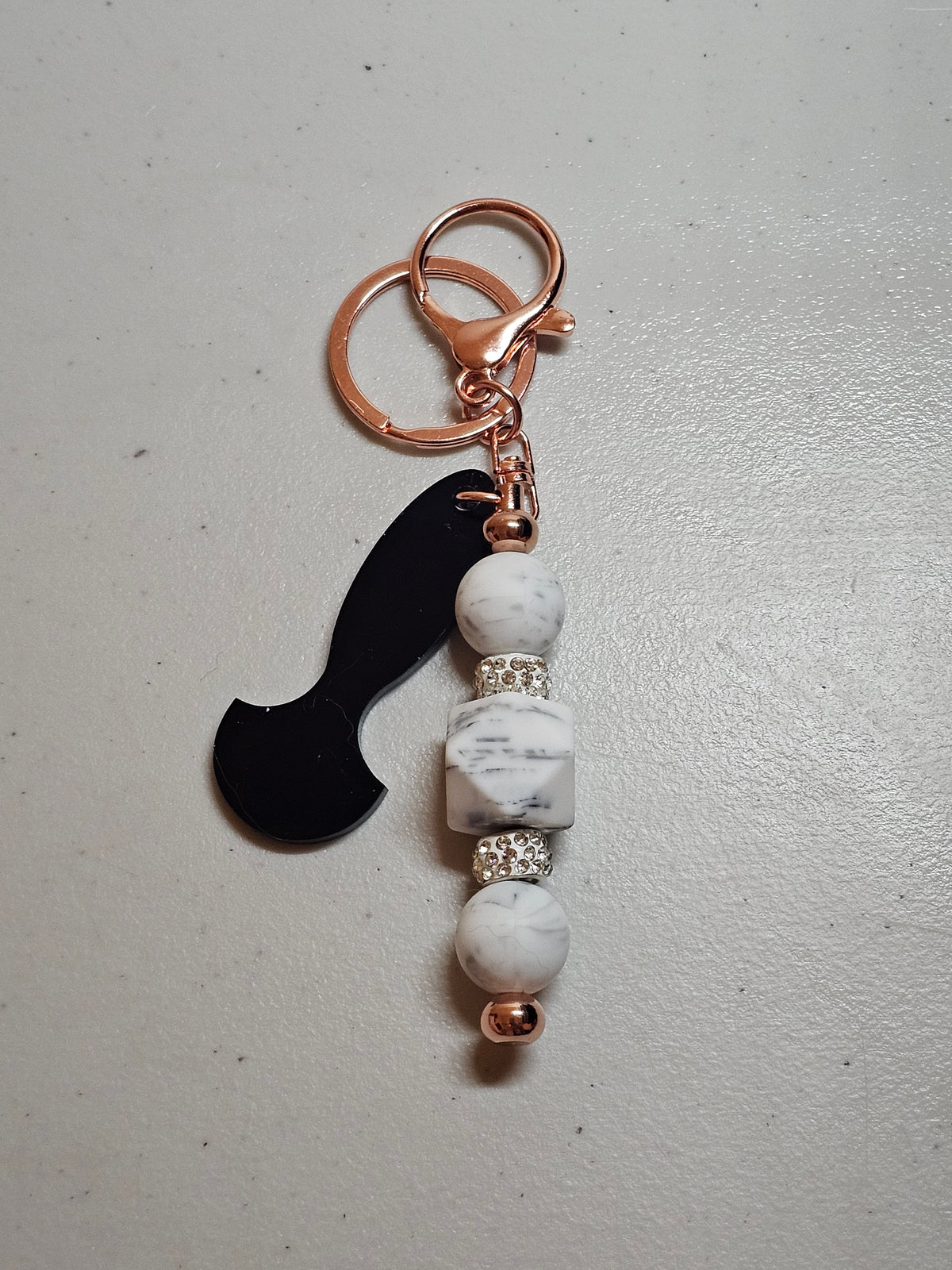 Marble Trolley Token Key Chain