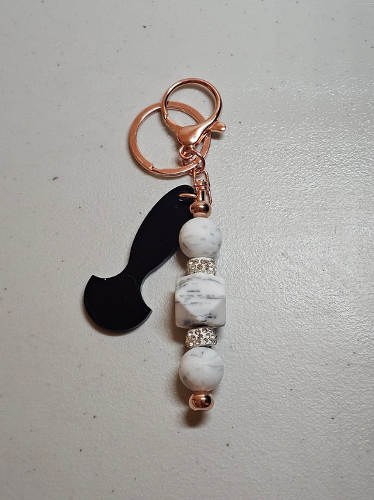 Marble Trolley Token Key Chain