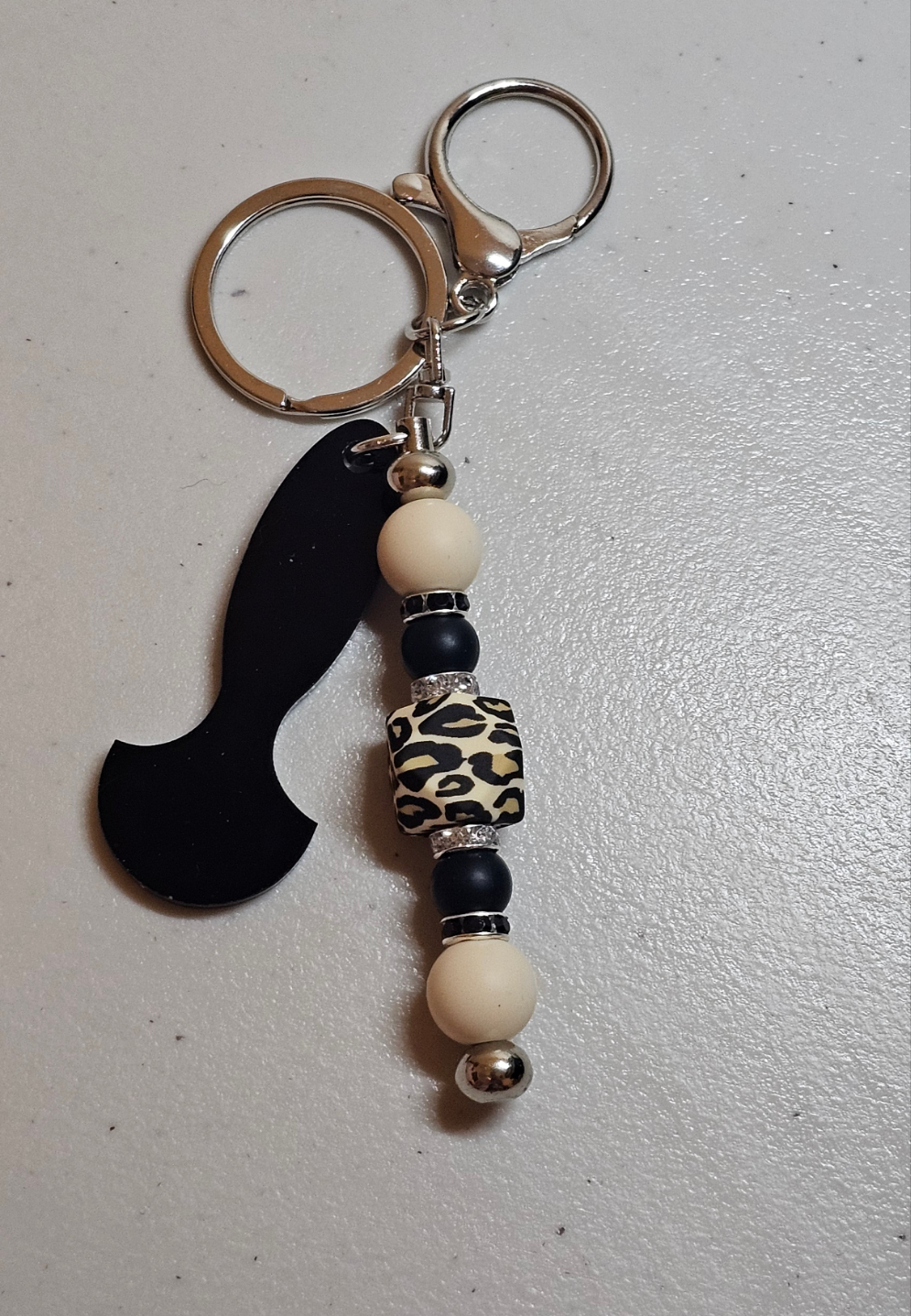 Leopard Trolley Token Key Chain
