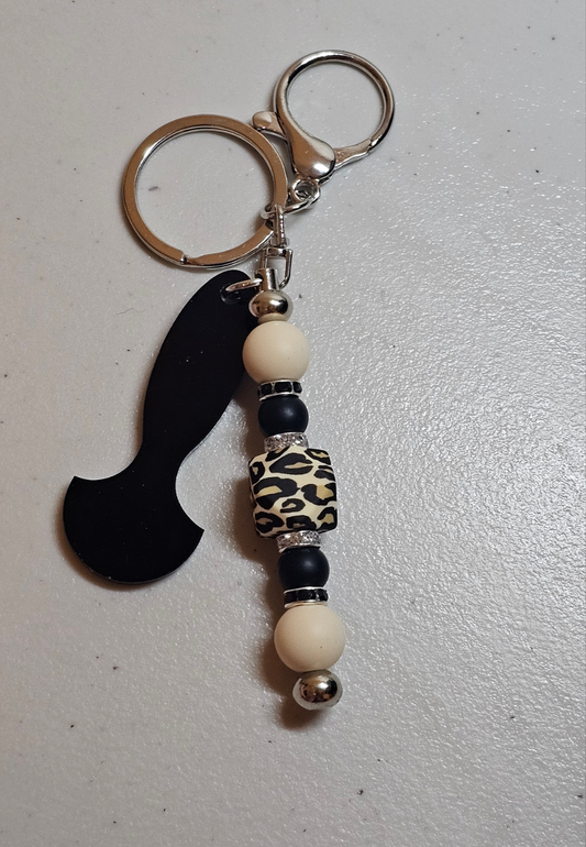 Leopard Trolley Token Key Chain